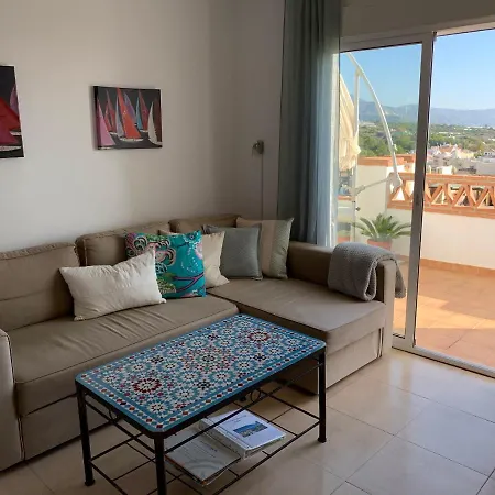 Апартаменти Playa Burriana, Stor Terass, Havsutsikt, Pool Нерха