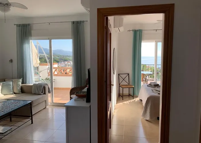 Playa Burriana, Stor Terass, Havsutsikt, Pool Nerja